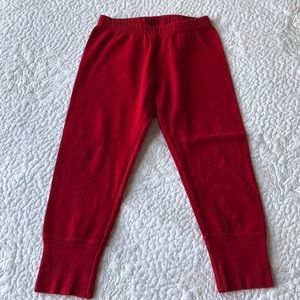 Hanna Andersson Bright Basics Pants in Red 90 GUC